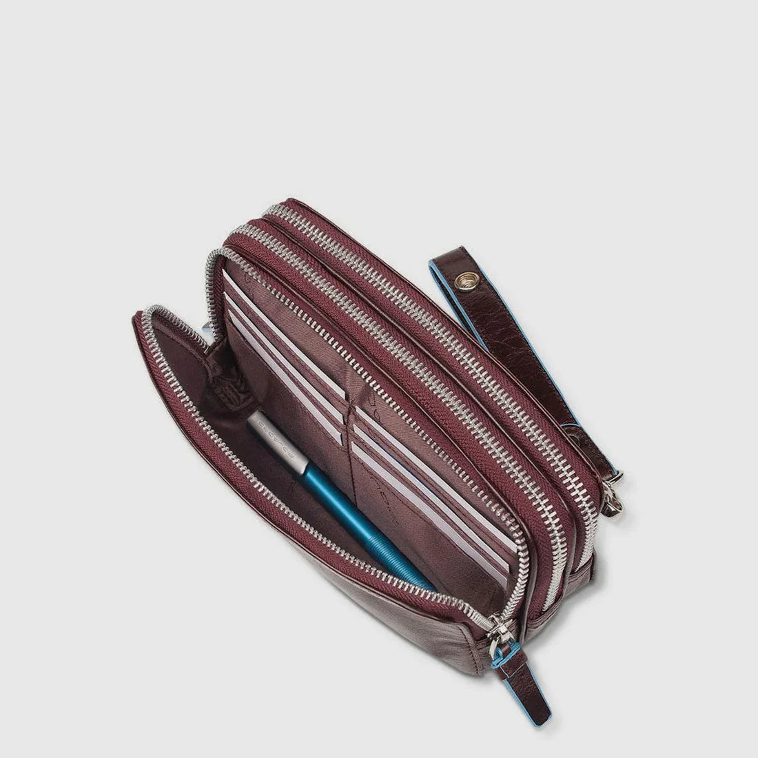 Pochette Piquadro tre scomparti con polsiera
